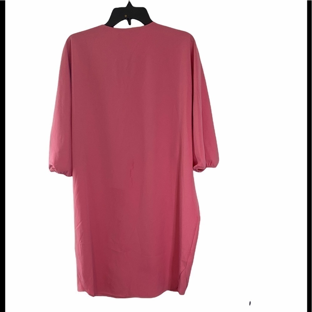 Alton gray bubble gum pink dress with black lace 6 - Picture 3 of 8
